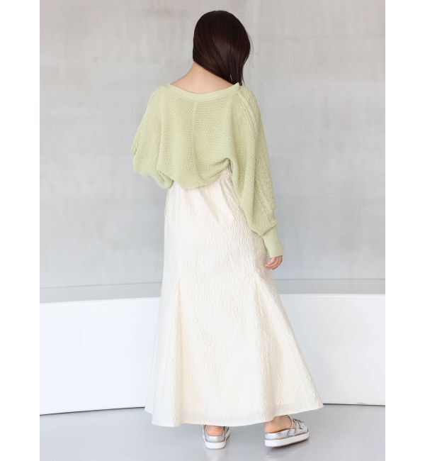 MERCURYDUO「ケーブルスリーブクロップドボレロ」|カーディガン|