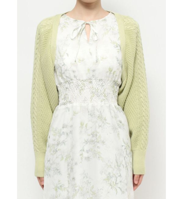 MERCURYDUO「ケーブルスリーブクロップドボレロ」|カーディガン|