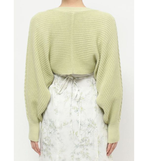 MERCURYDUO「ケーブルスリーブクロップドボレロ」|カーディガン|