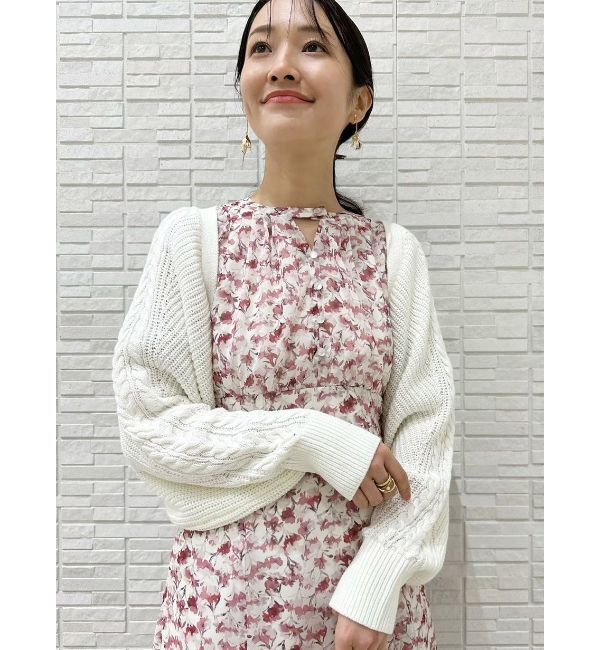 MERCURYDUO「ケーブルスリーブクロップドボレロ」|カーディガン|