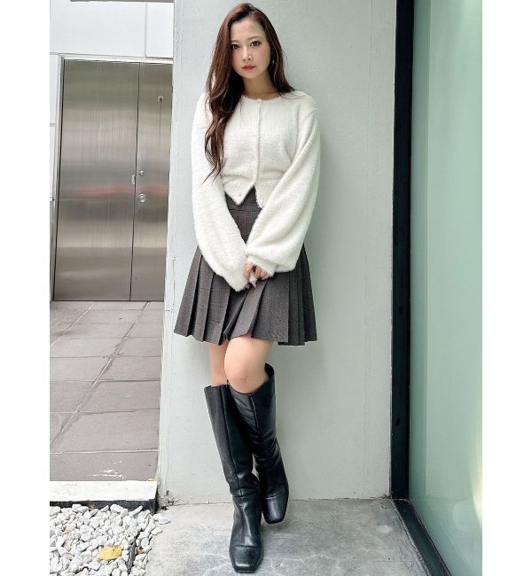 MERCURYDUO「【セットアップ着用可】ラップ風プリーツチェックミニスカパン」|その他|