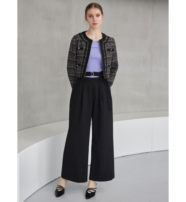 MERCURYDUO「ツイードノーカラージャケット」|ノーカラージャケット|