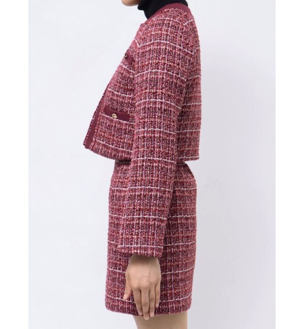 MERCURYDUO「ツイードノーカラージャケット」|ノーカラージャケット|