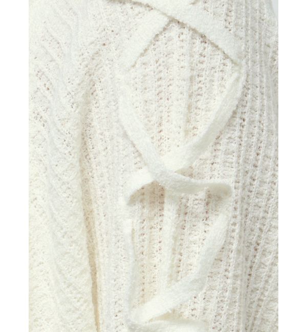 MERCURYDUO「ショルダーレースアップボレロ」|カーディガン|