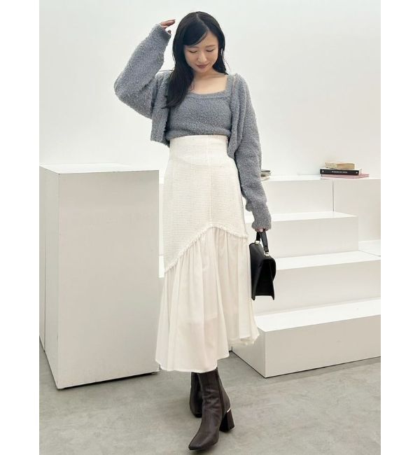 MERCURYDUO「キャミアンサンプルニットカーデセット」|カーディガン|