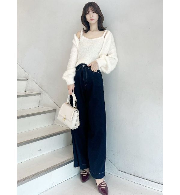 MERCURYDUO「キャミアンサンプルニットカーデセット」|カーディガン|