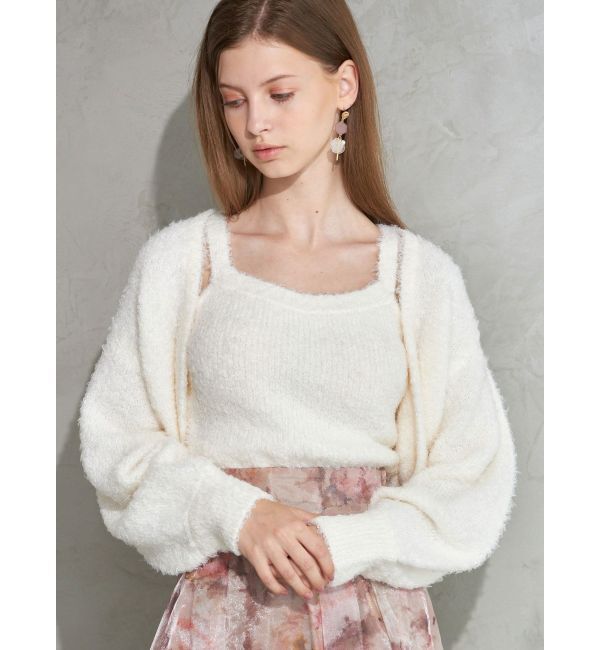 MERCURYDUO「キャミアンサンプルニットカーデセット」|カーディガン|