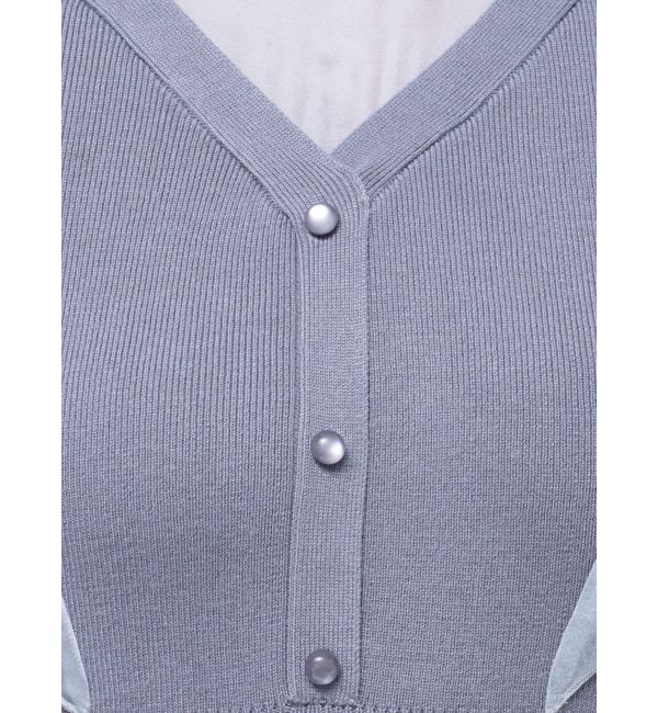 MERCURYDUO「2WAYオーガンジードッキングラッフルニットワンピース」|ワンピース|