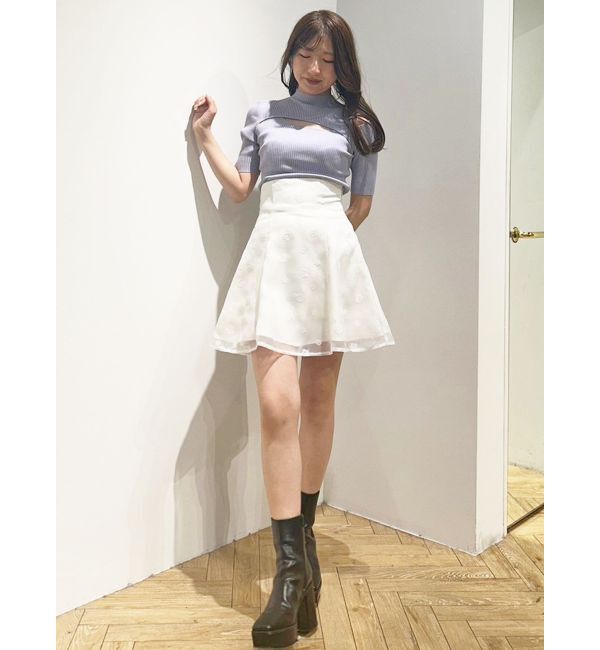 MERCURYDUO「【MARY QUANTコラボ】デイジーフロッキープリントバックレースアップミニスカパン」|スカート|