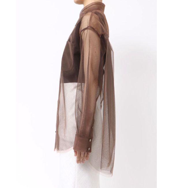 MERCURYDUO「【OUNNOUN】チュールレイヤードシャツ」|シャツ・ブラウス|