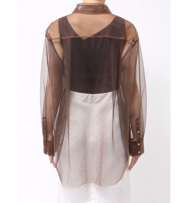 MERCURYDUO「【OUNNOUN】チュールレイヤードシャツ」|シャツ・ブラウス|