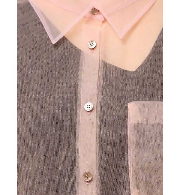 MERCURYDUO「【OUNNOUN】チュールレイヤードシャツ」|シャツ・ブラウス|