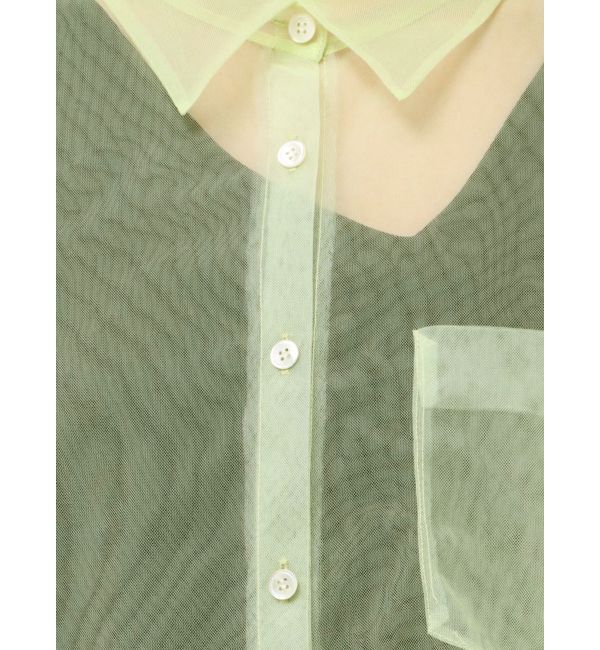 MERCURYDUO「【OUNNOUN】チュールレイヤードシャツ」|シャツ・ブラウス|