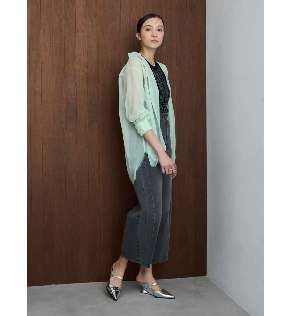 MERCURYDUO「【OUNNOUN】チュールレイヤードシャツ」|シャツ・ブラウス|