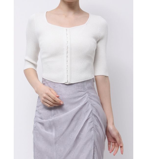 MERCURYDUO「イレギュラーヘムニット」|ニット・セーター|オフホワイト