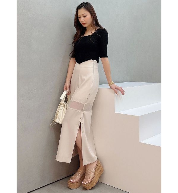 MERCURYDUO「イレギュラーヘムニット」|ニット・セーター|