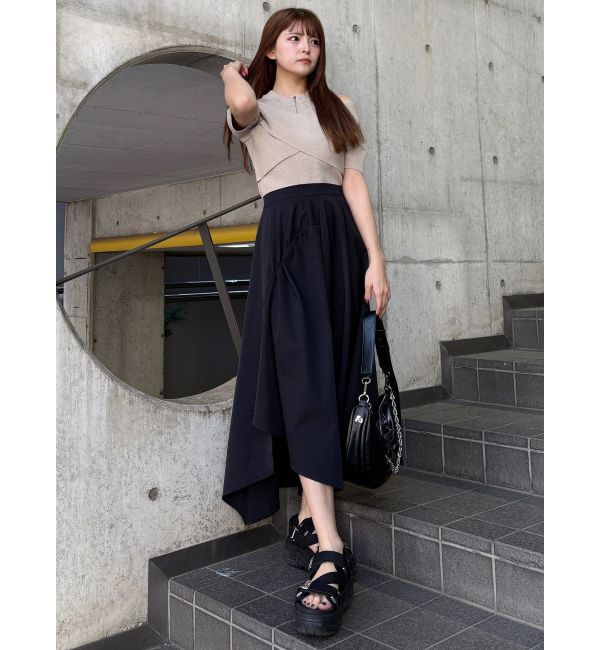 MURUA「イレヘムギャザーアシメスカート」|スカート|