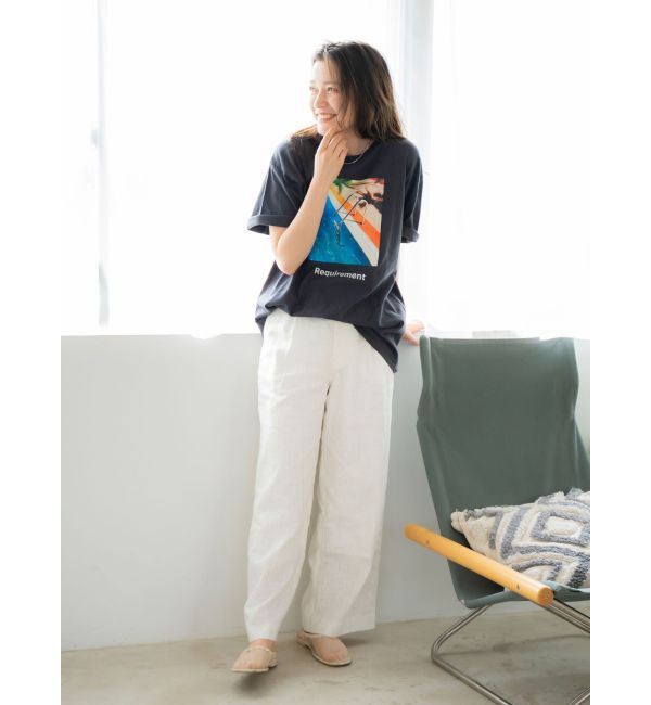 Ungrid「リネン混ルーズタックパンツ」|その他|