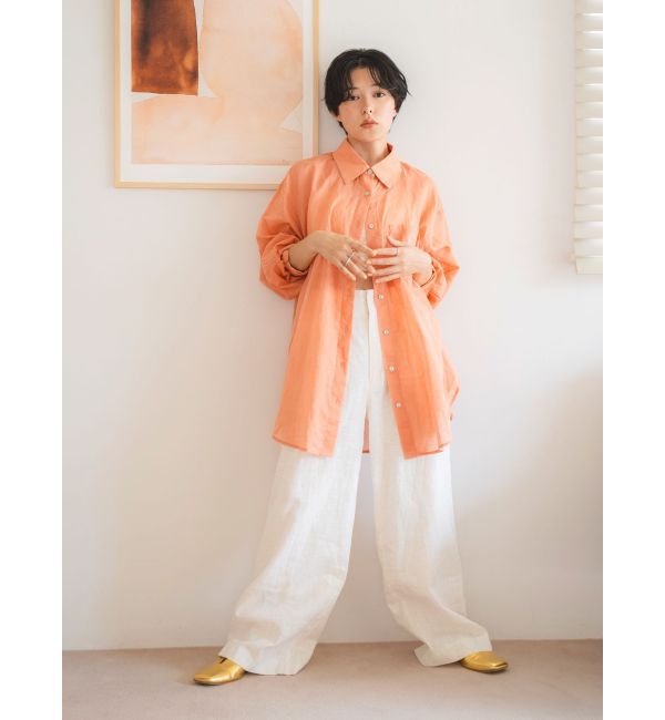 Ungrid「リネン混ルーズタックパンツ」|その他|