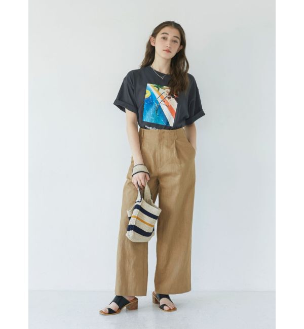 Ungrid「リネン混ルーズタックパンツ」|その他|