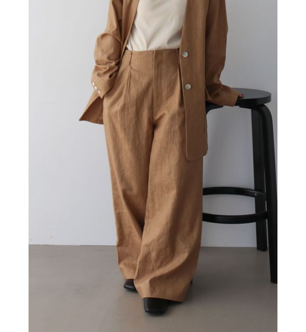 Ungrid「リネン混ルーズタックパンツ」|その他|