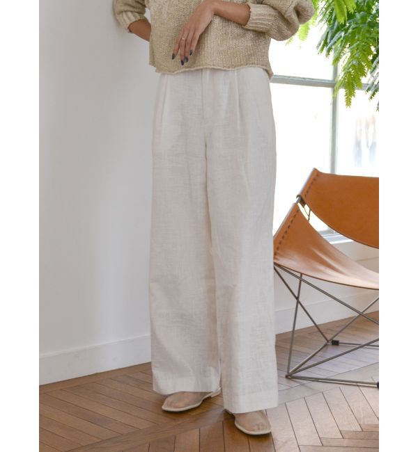 Ungrid「リネン混ルーズタックパンツ」|その他|