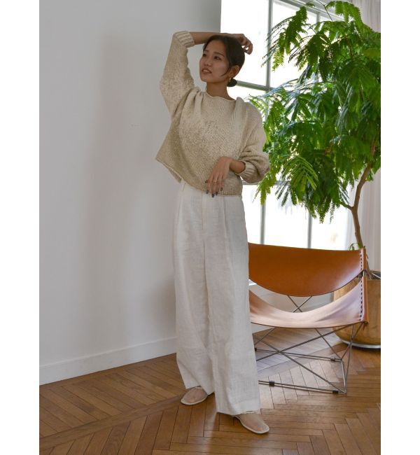 Ungrid「リネン混ルーズタックパンツ」|その他|
