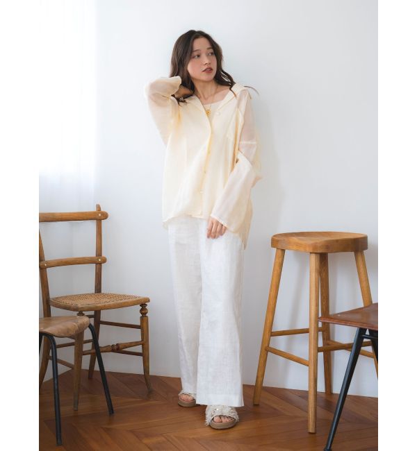 Ungrid「リネン混ルーズタックパンツ」|その他|