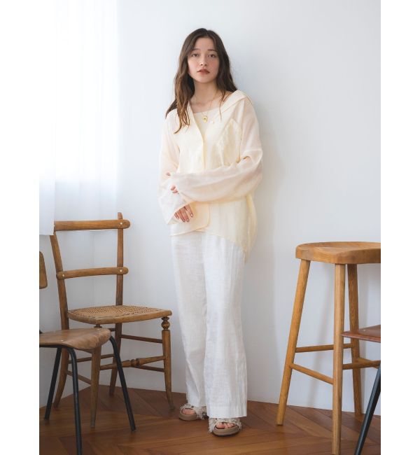 Ungrid「リネン混ルーズタックパンツ」|その他|