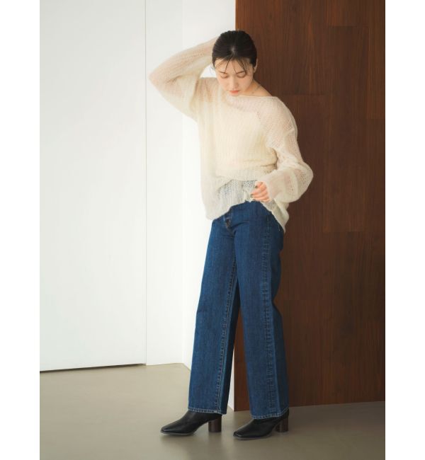 Ungrid「ハイウエストルーズストレートデニム」|デニム|