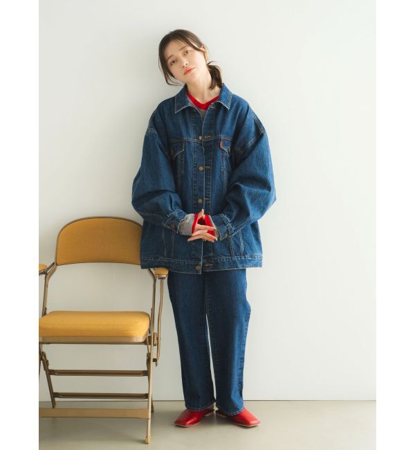 Ungrid「ハイウエストルーズストレートデニム」|デニム|