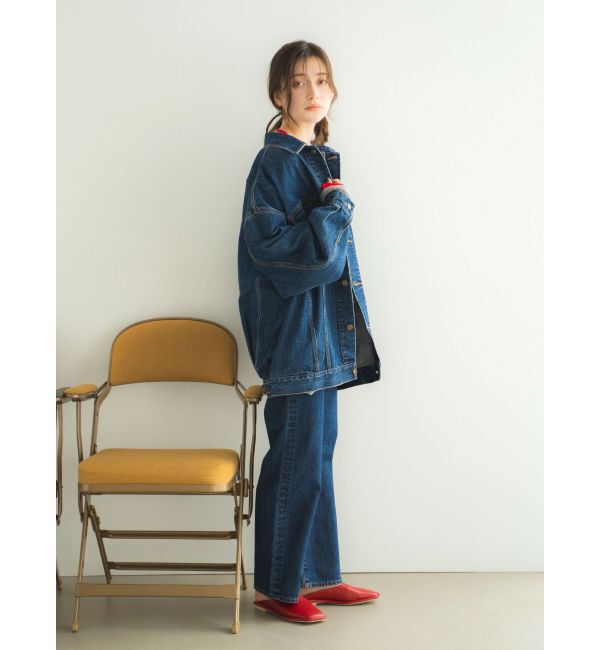 Ungrid「ハイウエストルーズストレートデニム」|デニム|