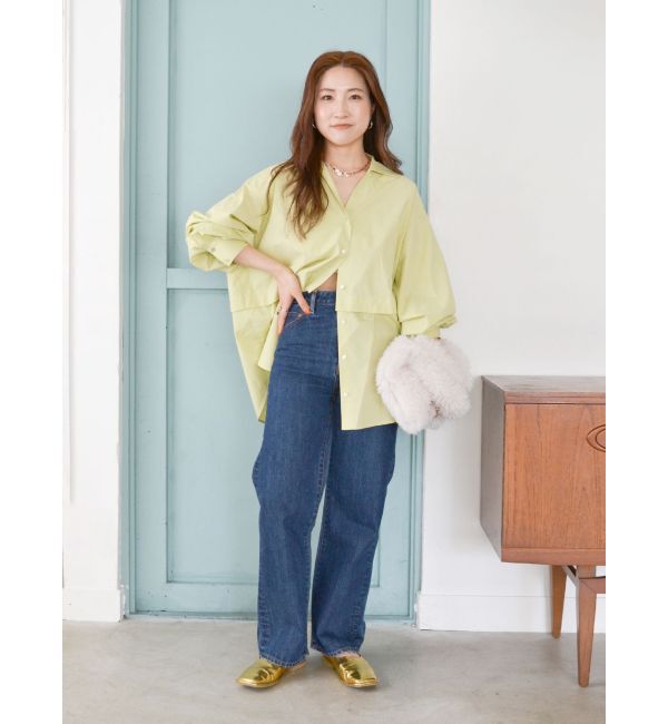 Ungrid「ハイウエストルーズストレートデニム」|デニム|