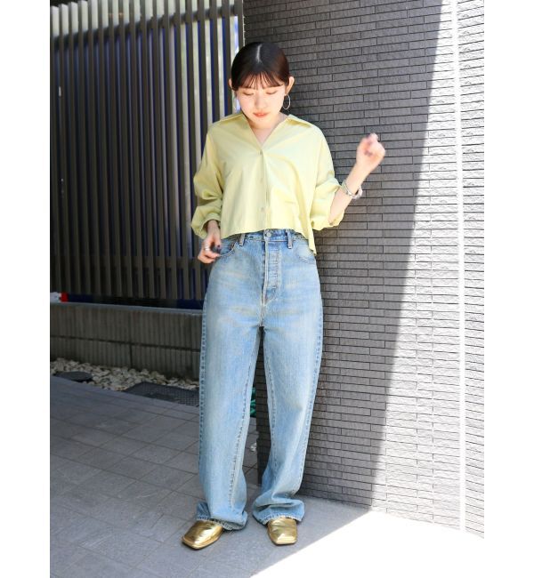 Ungrid「ハイウエストルーズストレートデニム」|デニム|