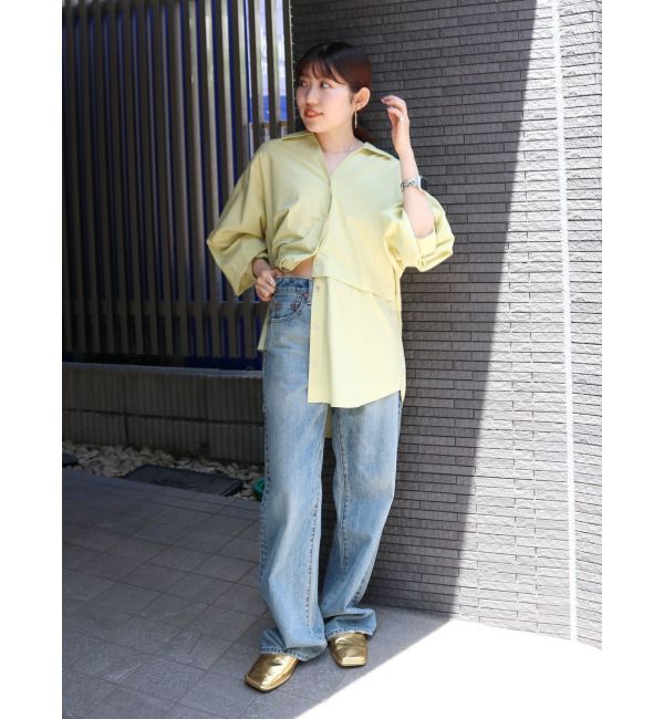 Ungrid「ハイウエストルーズストレートデニム」|デニム|