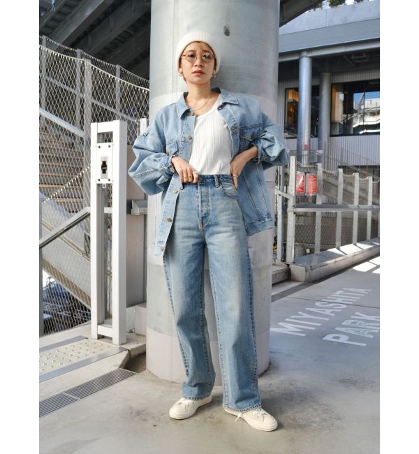 Ungrid「ハイウエストルーズストレートデニム」|デニム|