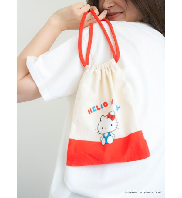 Ungrid「【ハローキティーコラボ】ロゴデザイン巾着ポーチ」|ポーチ|