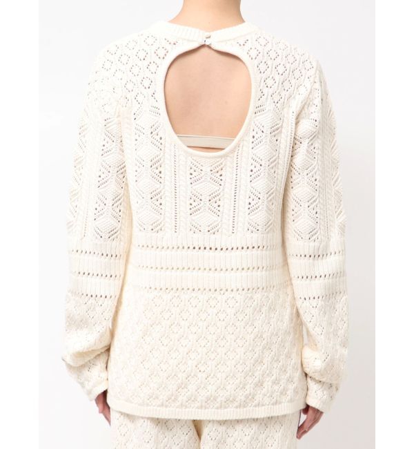 Ungrid「バックオープン透かし編みニット」|ニット・セーター|