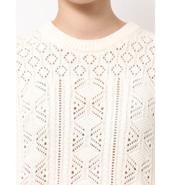 Ungrid「バックオープン透かし編みニット」|ニット・セーター|