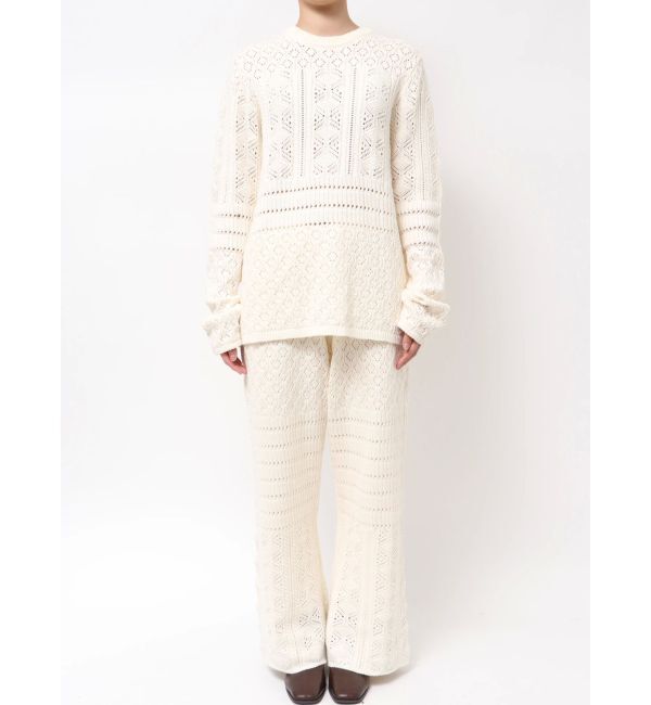 Ungrid「バックオープン透かし編みニット」|ニット・セーター|