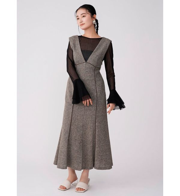 LAGUNAMOON「フレアスリーブチュールトップス」|Tシャツ・カットソー|