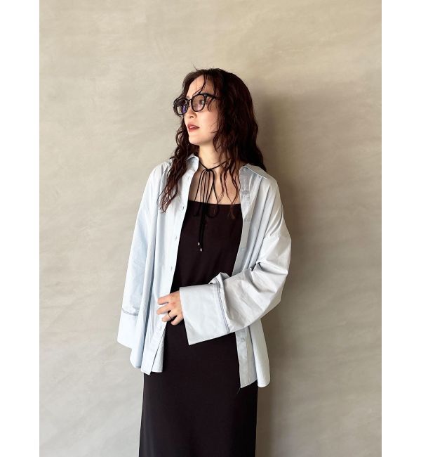 LAGUNAMOON「バイカラーワイドスリーブハートボタンシャツ」|シャツ・ブラウス|