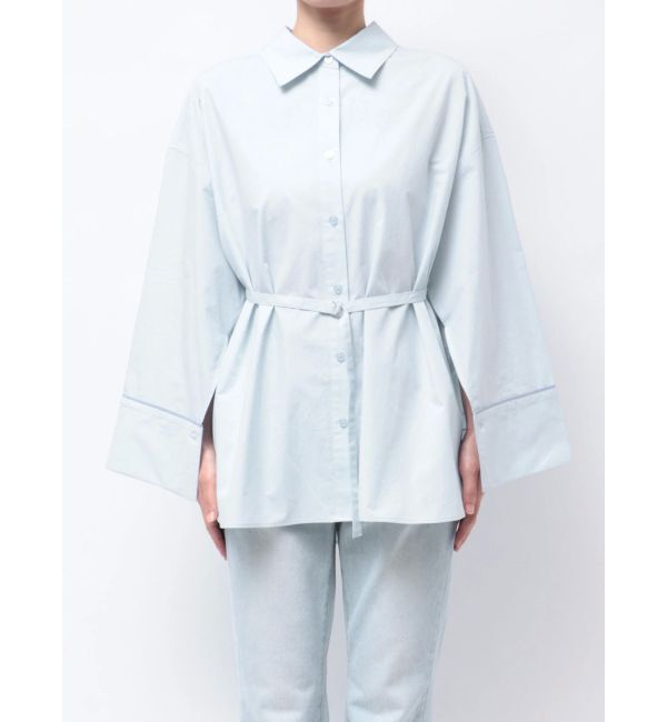 LAGUNAMOON「バイカラーワイドスリーブハートボタンシャツ」|シャツ・ブラウス|