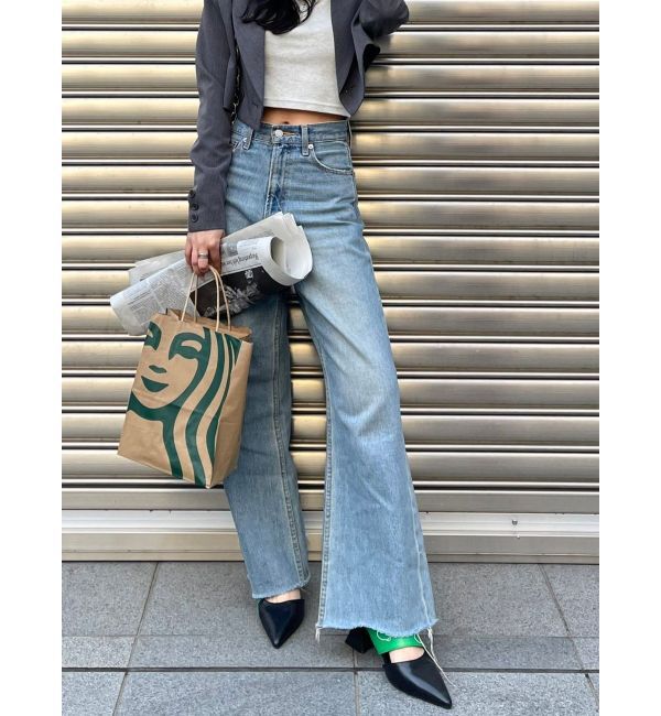 EVRIS「シンプルワイドデニムパンツ」|デニム|