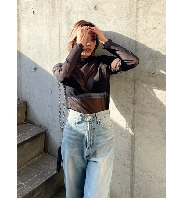 EVRIS「シンプルワイドデニムパンツ」|デニム|