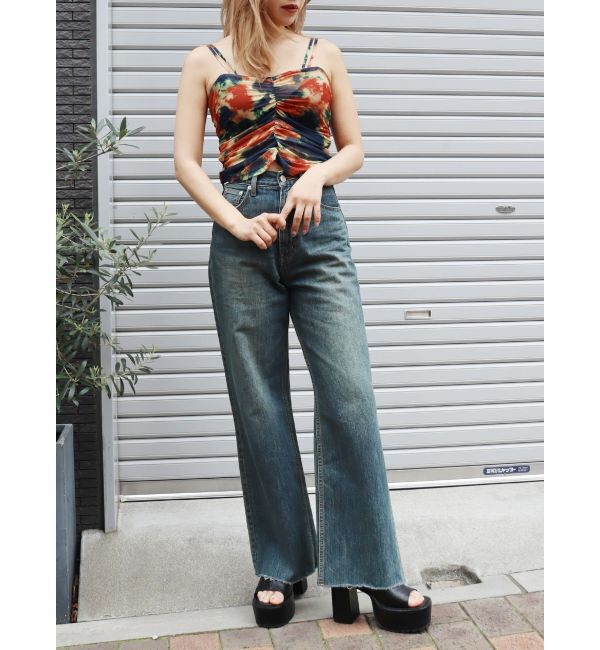 EVRIS「シンプルワイドデニムパンツ」|デニム|