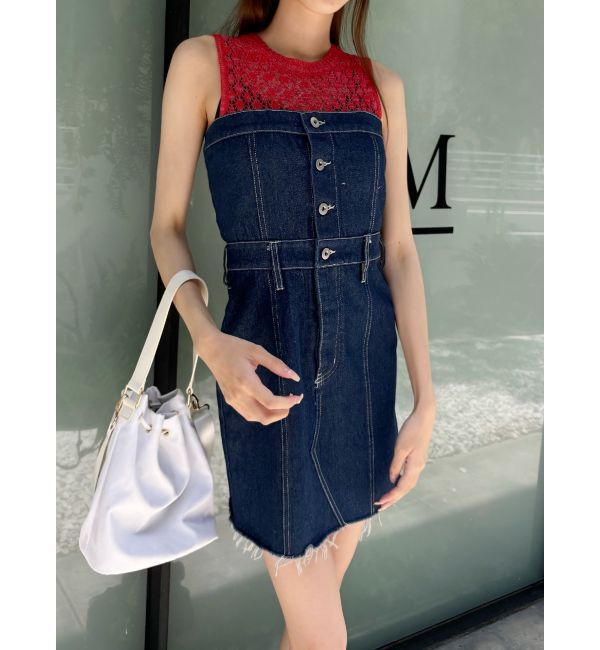 EVRIS「デニムジャンスカ」|ジャンパースカート|