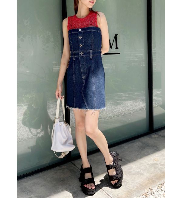 EVRIS「デニムジャンスカ」|ジャンパースカート|