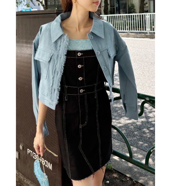 EVRIS「デニムジャンスカ」|ジャンパースカート|