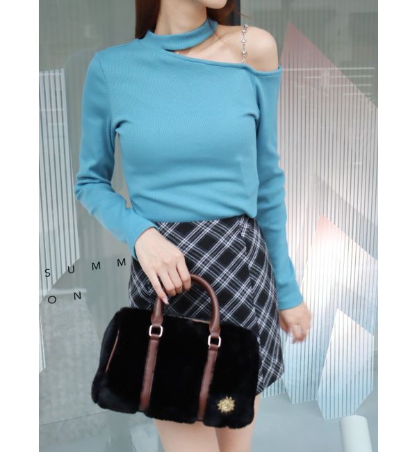 EVRIS「フェイクファーボストンBAG」|ボストンバッグ|